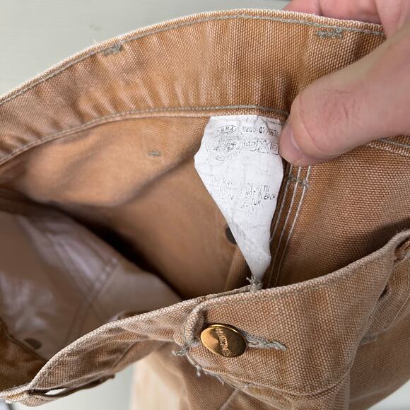 Vintage Y2K Carhartt brown double knee work wear carpenter pants - Picture 7 of 10